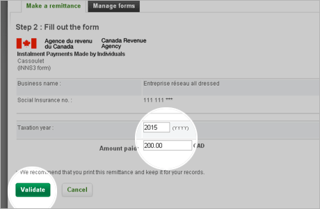 Government remittances  Desjardins